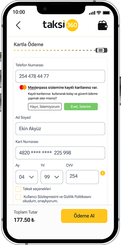 Kart numarası ile ödeme al